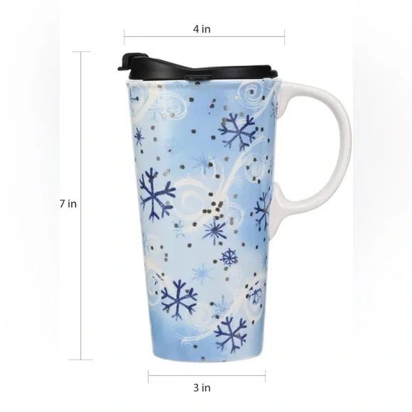 Topadorn Coffee Ceramic Mug With Lid in Gift Box - Picture 4 of 6